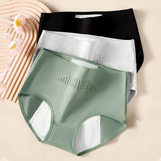 High-Waist Leak-Proof Menstrual Panties (3-Pack)