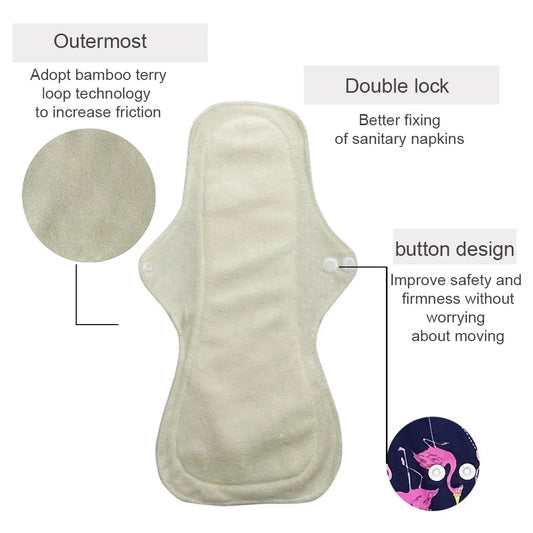 Reusable Bamboo Cloth Menstrual Pads